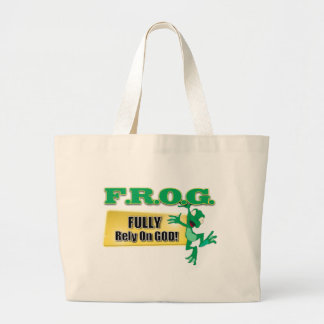 GRAND TOTE BAG L'ACRONYME CHRÉTIEN DE GRENOUILLE SE FONDENT
