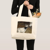 Grand Tote Bag L'agneau du visage drôle (Devant (produit))