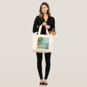 Grand Tote Bag Lagon Côtier Bleu (Devant (modèle))