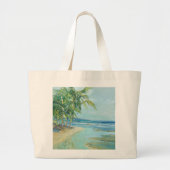 Grand Tote Bag Lagon Côtier Bleu (Devant)
