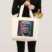 Grand Tote Bag L'air de Donald Trump. (Devant (produit))