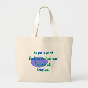 Grand Tote Bag L'air disparaît et… le repos est compliqué