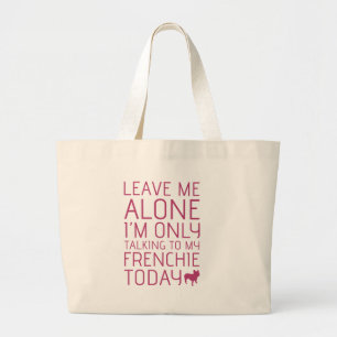 Grand Tote Bag Laissez-moi seul, rose