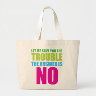 Grand Tote Bag Laissez-moi vous sauver le problème, la réponse