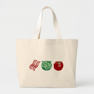 Grand Tote Bag Laitue de lard et tomate - le BLT !