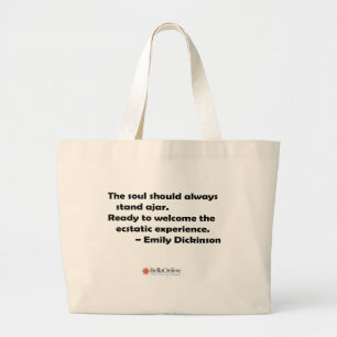 Grand Tote Bag L'âme devrait toujours se tenir entrebâillée
