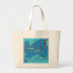 Grand Tote Bag L'Amérique Centrale ("Amérique Occidentalis ")