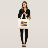 Grand Tote Bag L'Amérique Gabon (Devant (modèle))