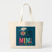 Grand Tote Bag L'Amour Appelé Mimi Daisy Flower Fier Grand-mère (Devant)