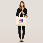 Grand Tote Bag L'amour bisexuel est amour (Devant (modèle))