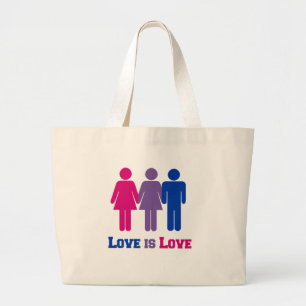 Grand Tote Bag L'amour bisexuel est amour