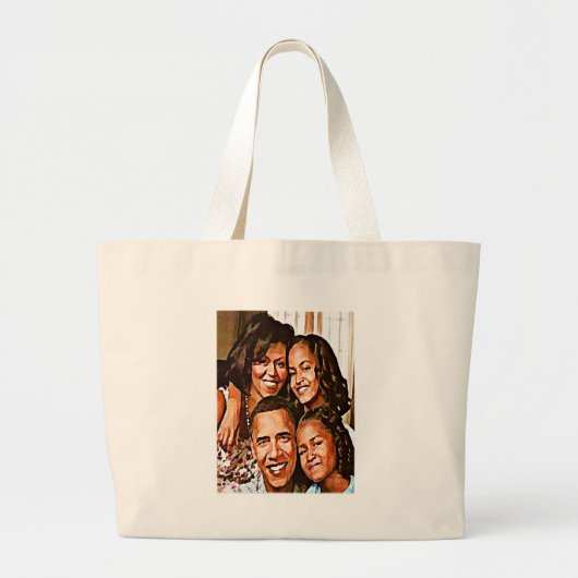 Grand Tote Bag L'amour d'Obama_ (Devant)