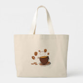 Grand Tote Bag L'amour du café (Dos)