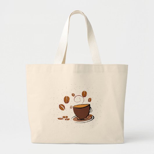 Grand Tote Bag L'amour du café (Devant)