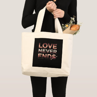 GRAND TOTE BAG L'AMOUR NE FINIT JAMAIS