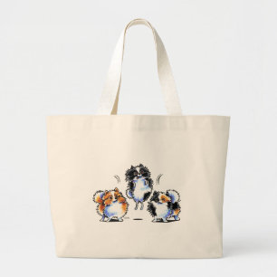 Grand Tote Bag L'amour pour le Parti Poméranien