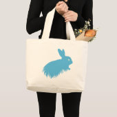 Grand Tote Bag Lapin bleu (Devant (produit))