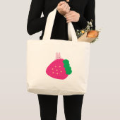 Grand Tote Bag Lapin de fraise (Devant (produit))