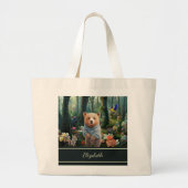 Grand Tote Bag Lapin de miel et ours de boo (Devant)