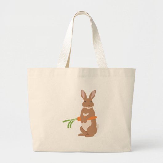 Grand Tote Bag Lapin de Pâques (Devant)