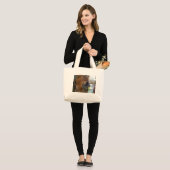 Grand Tote Bag Lapin de Pâques et cheval Brown (Devant (modèle))