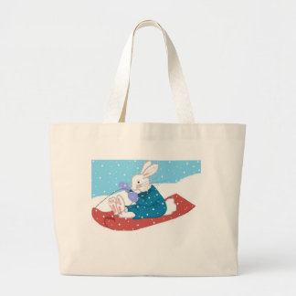 Grand Tote Bag Lapin Fourre-tout de neige