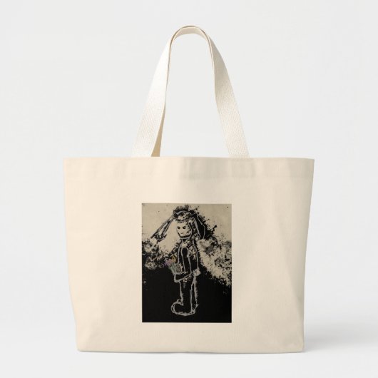 Grand Tote Bag lapin sinistre (Devant)
