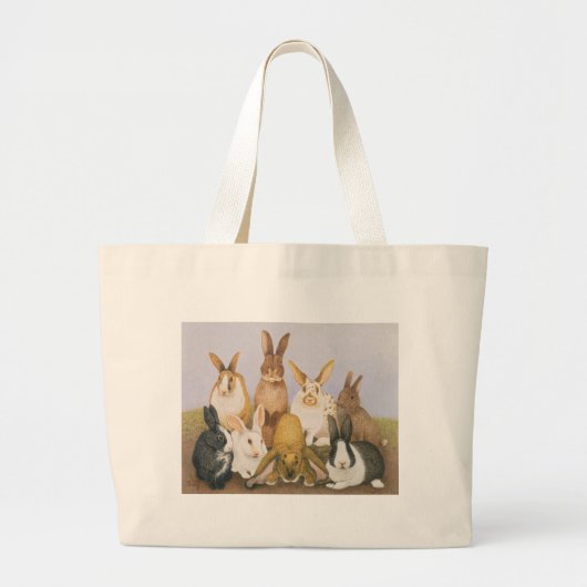 Grand Tote Bag Lapins chanceux (Devant)