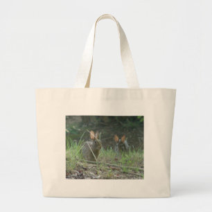 Grand Tote Bag Lapins sauvages Cottontail Est Paire Vêtements Cad