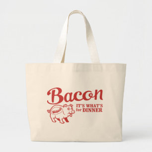 Grand Tote Bag lard - il est ce qui est pour le dîner