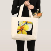 Grand Tote Bag L'art floral Frangipani (Devant (produit))