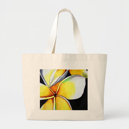 Grand Tote Bag L'art floral Frangipani (Devant)