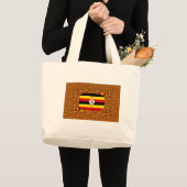 Grand Tote Bag L'Art Vibrant Ouganda Inspiré Du Drapeau (Devant (produit))
