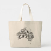 Grand Tote Bag L'Australie Map Word Art (Dos)