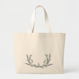 Grand Tote Bag Lavande et Eucalyptus