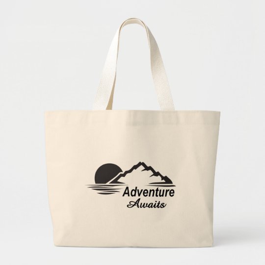 Grand Tote Bag L'aventure attend la nature grande dehors