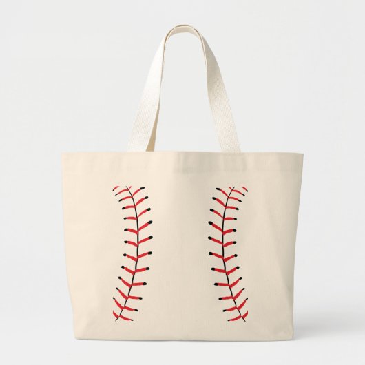 Grand Tote Bag Le Baseball Série Sport Baseball Thème (Devant)