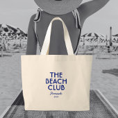 Grand Tote Bag Le Beach Club Sorrento Vibrant Bleu Custom