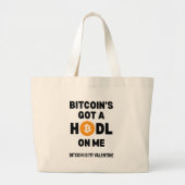 Grand Tote Bag LE BITCOIN DE Crypto AMUSANT A UN TROU SUR MOI (Devant)
