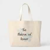 Grand Tote Bag Le bleu fleurit dame de honneur (Devant)