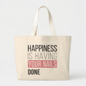 Grand Tote Bag Le bonheur a vos clous faits (Devant)