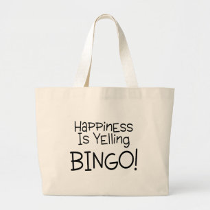 Grand Tote Bag Le bonheur hurle le bingo-test
