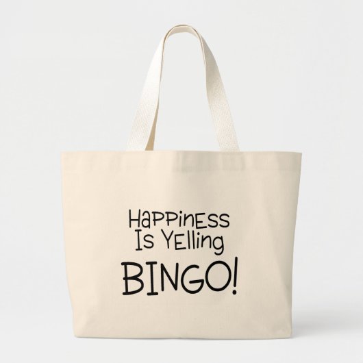 Grand Tote Bag Le bonheur hurle le bingo-test (Devant)