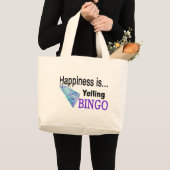Grand Tote Bag Le bonheur hurle le BINGO-TEST (Devant (produit))