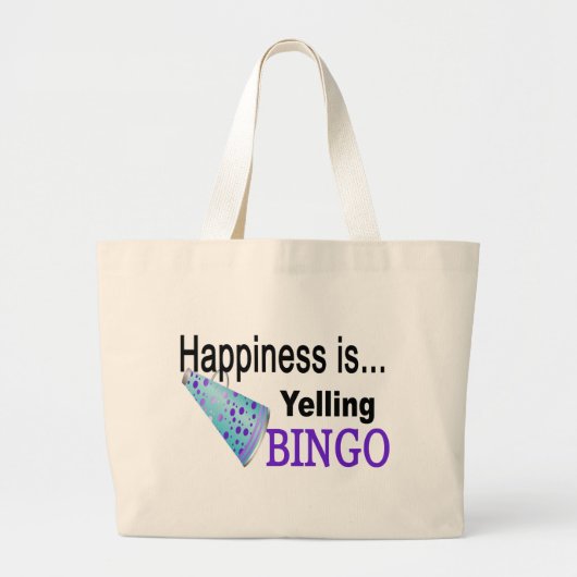 Grand Tote Bag Le bonheur hurle le BINGO-TEST (Devant)