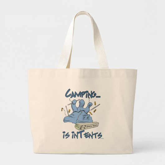 Grand Tote Bag Le camping est l'intention (Devant)