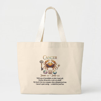 Grand Tote Bag Le Cancer Zodiaque le Plus Intelligent