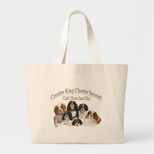 Grand Tote Bag Le Cavalier roi Charles Spaniel ne peut pas en avo