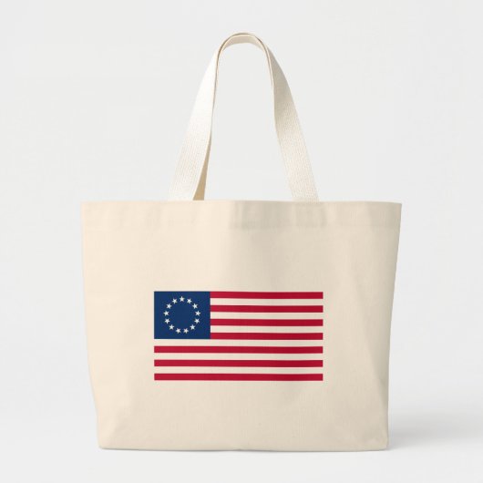 Grand Tote Bag Le Cercle des étoiles, drapeau américain par Betsy (Devant)