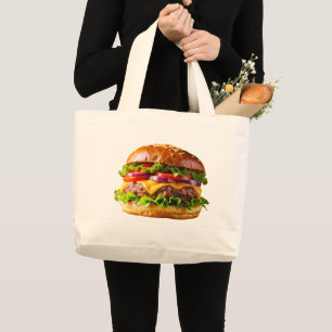 Grand Tote Bag Le cheeseburger appétissant de SlipperyJoe crousti